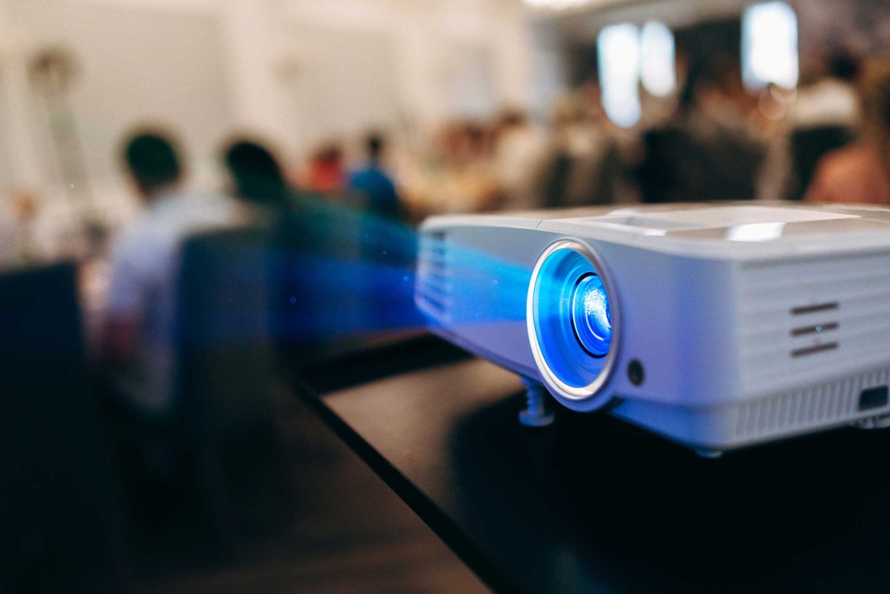 Projector in a breakout session